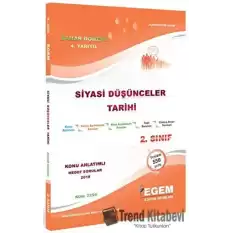 2. Sınıf 4. Yarıyıl Siyasi Düşünceler Tarihi Konu Anlatımlı Hedef Sorular - Kod 2259