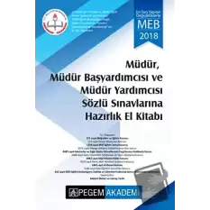 2018 MEB Müdür, Müdür Yardımcısı Sözlü Sınavlarına Hazırlık El Kitabı