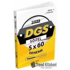 2022 DGS Sözel 5x60 Deneme Tamamı Çözümlü