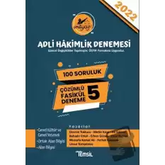 2023 Adli Hakimlik İMTİYAZ Fasikül 5 Deneme