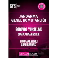 2023 Jandarma Genel Komutanlığı Gys Konu Anlatımlı Soru Bankası