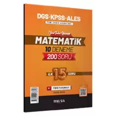 2024 DGS KPSS ALES Matematik 10 Deneme İlk 15 Soru