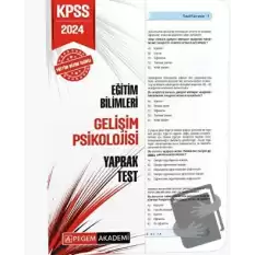 2024 KPSS Eğitim Bilimleri Gelişim Psikolojisi Yaprak Test