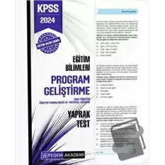 2024 KPSS Eğitim Bilimleri Program Geliştirme Yaprak Test