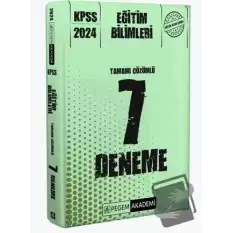 2024 KPSS Eğitim Bilimleri Tamamı Çözümlü 7 Deneme