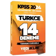 2024 KPSS Ortaöğretim - Ön Lisans Genel Yetenek Türkçe 14 Deneme Tamamı Çözümlü