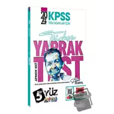 2024 KPSS Tüm Adaylar İçin 5Yüz Türkçe Çek Kopart Yaprak Test