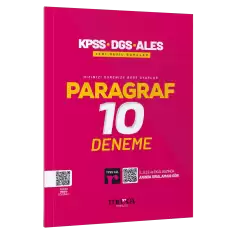 2025 KPSS-DGS-ALES Paragraf Yeni Nesil 10 Deneme