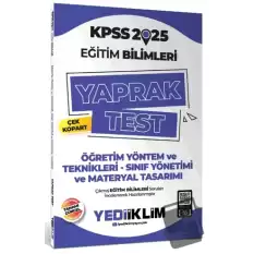 2025 KPSS Eğitim Bilimleri Öğretim Yöntem ve Teknikleri Çek Kopart Yaprak Test