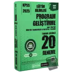 2025 KPSS Eğitim Bilimleri Program Geliştirme Tamamı Çözümlü 20 Deneme