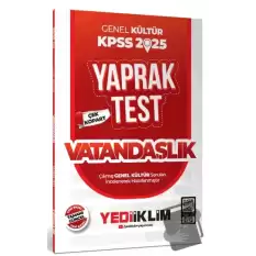 2025 KPSS Genel Kültür Vatandaşlık Çek Kopart Yaprak Test