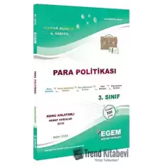 3. Sınıf 6. Yarıyıl Para Politikası Konu Anlatımlı Hedef Sorular