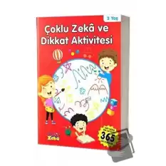 3 Yaş Çoklu Zeka ve Dikkat Aktivitesi - Kırmızı Kitap