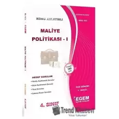 4. Sınıf 7. Yarıyıl Maliye Politikası 1 Konu Anlatımlı Soru Bankası (Kod 453)