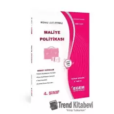 4. Sınıf 8. Yarıyıl Maliye Politikası Konu Anlatımlı Soru Bankası - Kod 4457