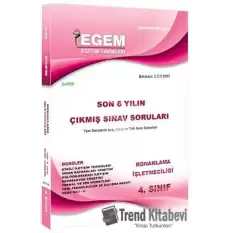 4. Sınıf Konaklama İşletmeciliği Son 6 Yılın Çıkmış Sınav Soruları - Kod C409