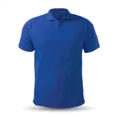 488926-XXL AÇELYA SAKS MAVİ XXL POLO YAKA T-SHİRT