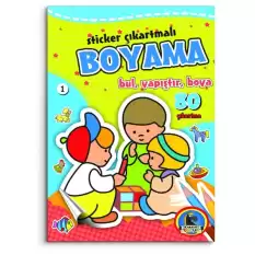 4E Boyama Kitabı Sticker Çıkartmalı Bul Yapıştır Boya 80 Syf Karatay Yayınevi