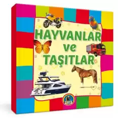 4E Kitap Hayvanlar Ve Taşıtlar Büyük Boy Karton Kapak Karatay Yayınevi