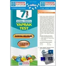 7. Sınıf Sosyal Bilgiler Konu Özetli Yaprak Test