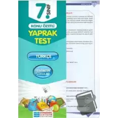 7. Sınıf Türkçe Konu Özetli Yaprak Test