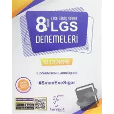 8. Sınıf LGS 1. Dönem Konuları 10 Deneme Kitabı