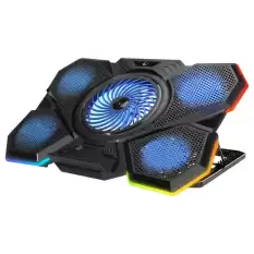 Addison Rampage Ad-Rc13 Bellatrıx Siyah 5 Fan 2 Usb Rgb Işıklı 15-17 Notebook Soğutucu Stand