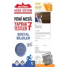 Akıllı Damla Sosyal Bilgiler Yeni Nesil Yaprak Testler - 7. Sınıf