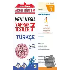 Akıllı Damla Türkçe Yeni Nesil Yaprak Testler - 7. Sınıf