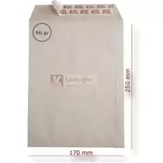 Asil Doğan Torba Zarf İmt Kraft Silikonlu 17X25 90 Gr - 4000li Kutu