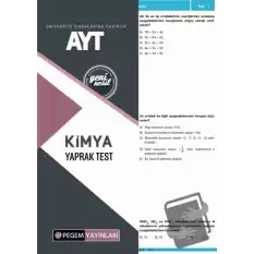 AYT Kimya Yaprak Test