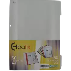 Bafix Telli Dosya Plastik Xl Beyaz A4 - 50li Paket