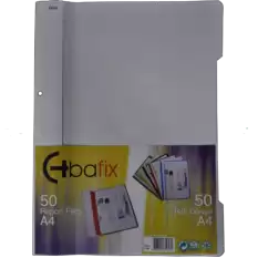 Bafix Telli Dosya Plastik Xl Gri A4 - 50li Paket