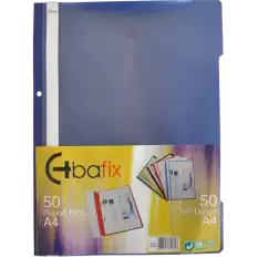 Bafix Telli Dosya Plastik Xl Lacivert A4 - 50li Paket
