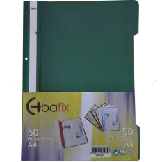 Bafix Telli Dosya Plastik Xl Yeşil A4 - 50li Paket