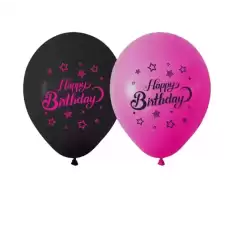 Balonevi Balon 1+1 Pınk Stars Baskılı 12 Pastel 100 Lü