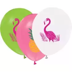 Balonevi Balon 2+1 Flamingo Baskılı 12  8 Li