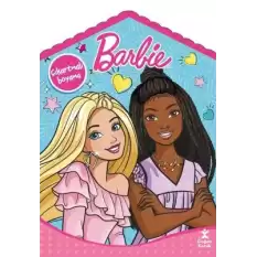 Barbie Evde Çıkartmalı Boyama Kitabı