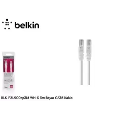 Belkin Blk-F3L900Cp3M-Wh-S 3M Beyaz Cat5 Kablo