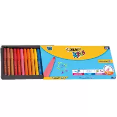 Bic Keçeli Boya Kalemi Visa Jumbo Yıkanabilir 24 Renk 965209