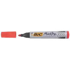 Bic Markör Permanent 1.7 Mm Yuvarlak Uçlu Kırmızı 2000 03 - 12li Paket