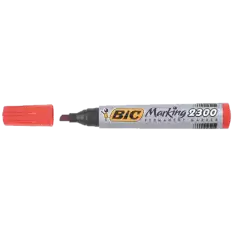Bic Markör Permanent Kesik Uçlu Kırmızı 2300 03 - 12li Paket