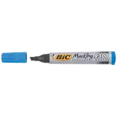 Bic Markör Permanent Kesik Uçlu Mavi 2300 06 - 12li Paket