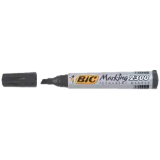 Bic Markör Permanent Kesik Uçlu Siyah 2300 09 - 12li Paket