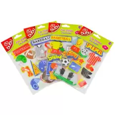 Bu-Bu 3D Eva Sticker Spor Stand 24 Lü Bubu-Sts018