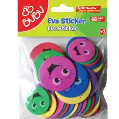 Bu-Bu Eva Sticker Renkli Suratlar 60 Lı Bubu-St0142