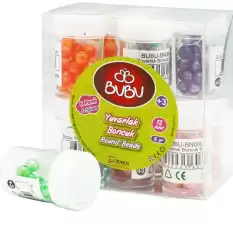 Bu-Bu Yuvarlak Boncuk 6 Renk Bubu-Bn0001 - 12li Paket