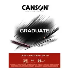 Canson Eskiz Bloğu Graduate Croquıs 40 Syf A4 96 Gr