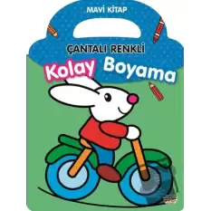 Çantalı Renkli Kolay Boyama- Mavi Kitap