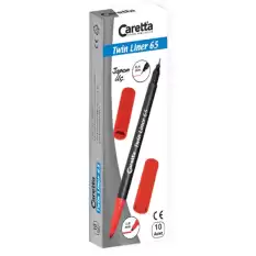 Caretta Twinliner Çift Uçlu Keçeli Kalem 0.4 Mm-1.0 Mm Mor 10 Lu 65/12 - 10lu Paket